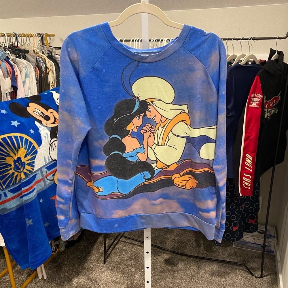 Disney Purple and Blue Graphic Hoodie Long Sleeve